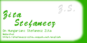 zita stefanecz business card